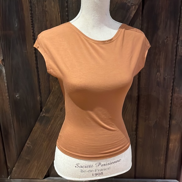 Open back brown ForeFair top - Picture 3 of 7